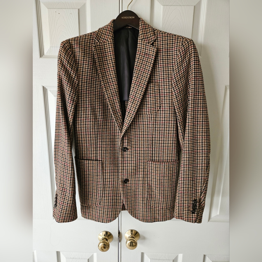 Mango Man Houndstooth Blazer